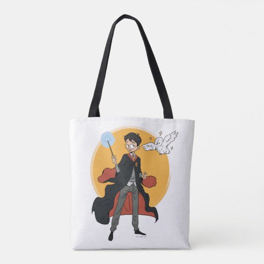 HARRY POTTER™ und Hedwig Illustration Tasche (Rückseite)