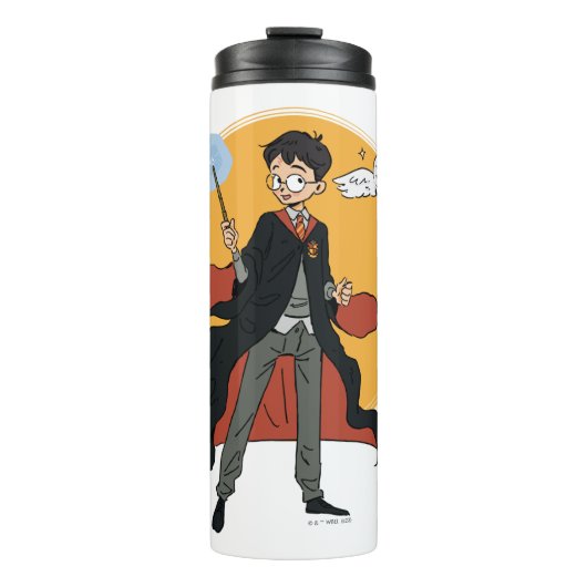 HARRY POTTER™ und Hedwig Illustration Thermosbecher (Vorderseite)