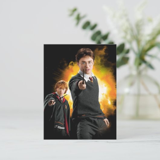 Harry Potter und Ron Weasely Postkarte (Stehend Vorderseite)