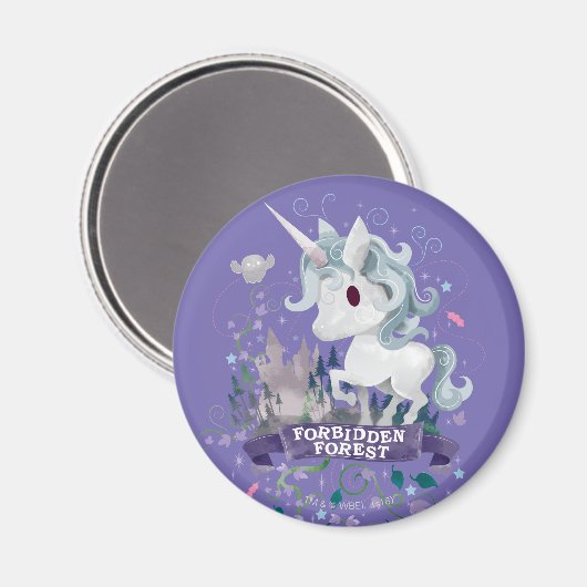 Harry Potter | Verbotene Waldunikorn Grafik Magnet (Vorderseite/Rückseite)