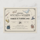 Harry Potter Vintage Erster Geburtstag Postkarte (Vorderseite)