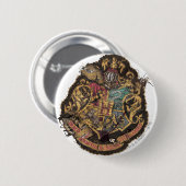 Harry Potter | Vintage Hogwarts Crest Button (Vorne & Hinten)