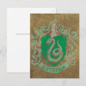 Harry Potter | Vintage Slytherin Postkarte (Vorne/Hinten)