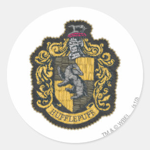 Harry Potter   Wappen-Patch Hufflepuff Runder Aufkleber