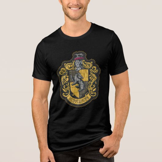 Harry Potter | Wappen-Patch Hufflepuff Tri-Blend Shirt (Vorderseite)