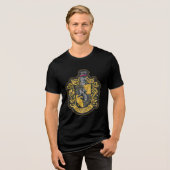 Harry Potter | Wappen-Patch Hufflepuff Tri-Blend Shirt (Vorderseite voll)
