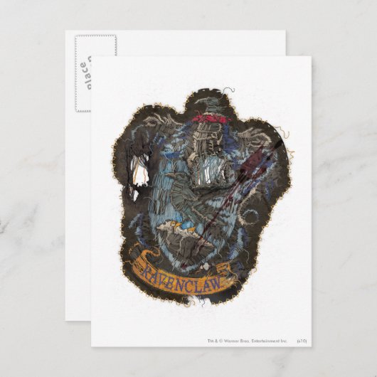 Harry Potter | Wappen Ravenclaw - zerstört Postkarte (Vorne/Hinten)