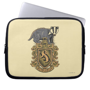 Harry Potter   Wappen von Hufflepuff mit Dachs Laptopschutzhülle