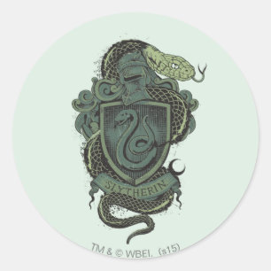 Harry Potter    Wappen von Slytherin Runder Aufkleber