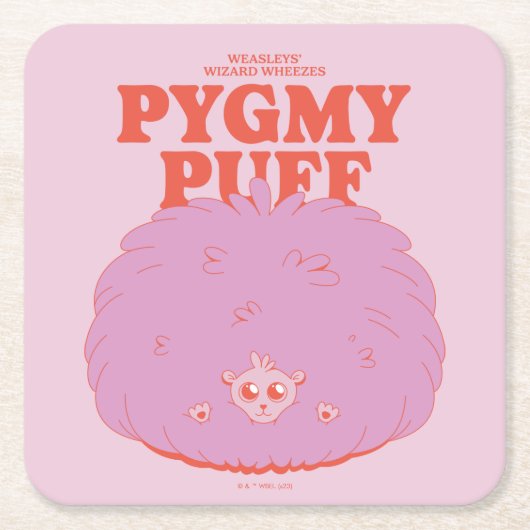 HARRY POTTER™ | Weasleys Wizard Pygmy Puff Rechteckiger Pappuntersetzer (Vorderseite)