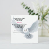 Harry Potter | White Owl Baby Dusche Einladung (Stehend Vorderseite)