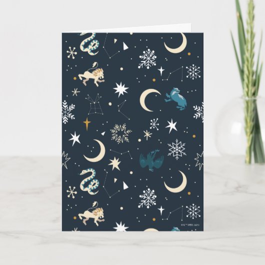 Harry Potter | Winterkonstellationsmuster Feiertagskarte (Vorderseite)