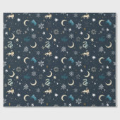 Harry Potter | Winterkonstellationsmuster Geschenkpapier (Flach)