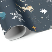 Harry Potter | Winterkonstellationsmuster Geschenkpapier (Rolleneckpunkt)