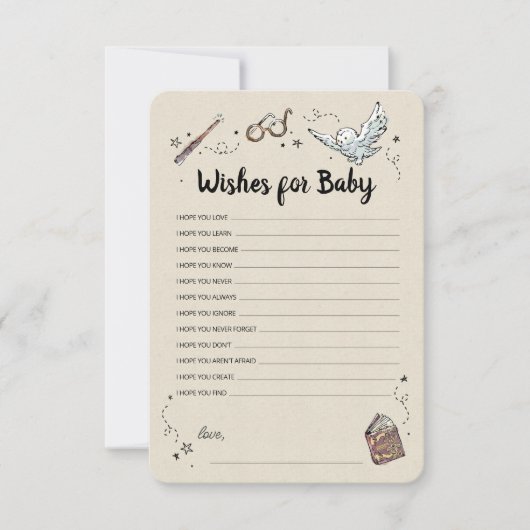 Harry Potter - Wünsche fürs Baby Einladung (Vorderseite)