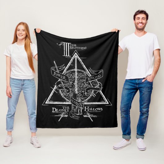 Harry Potter-Zauber | DEATHLY HALLOWS Grafik Fleecedecke (Beispiel)