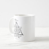 Harry Potter-Zauber | DEATHLY HALLOWS Grafik Kaffeetasse (Vorderseite Links)