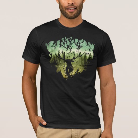 Harry-Potter-Zauber | Hirsch-Patronus T-Shirt (Vorderseite)
