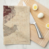 Harry Potter Zauber | Marauders Karte Geschirrtuch (Viertel Falte)