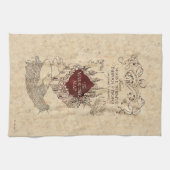 Harry Potter Zauber | Marauders Karte Geschirrtuch (Horizontal)