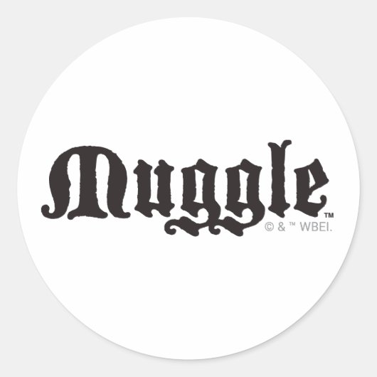 Harry Potter Zauber | Muggle Runder Aufkleber (Vorderseite)