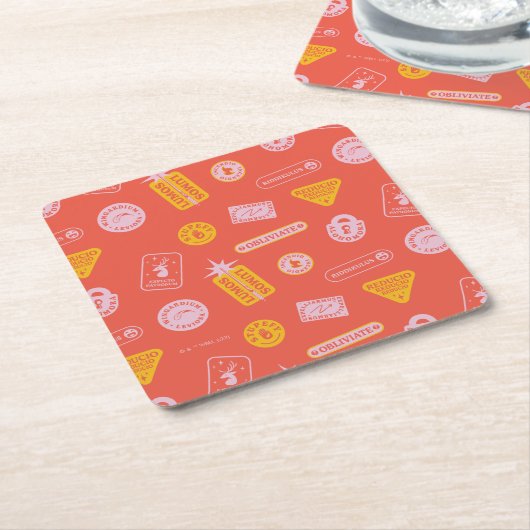 HARRY POTTER™ | Zauber Muster Rechteckiger Pappuntersetzer (angewinkelt)