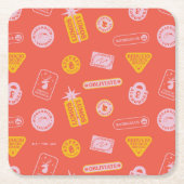 HARRY POTTER™ | Zauber Muster Rechteckiger Pappuntersetzer (Vorderseite)