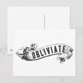 Harry Potter Zauber | Obliviate Postkarte (Vorne/Hinten)