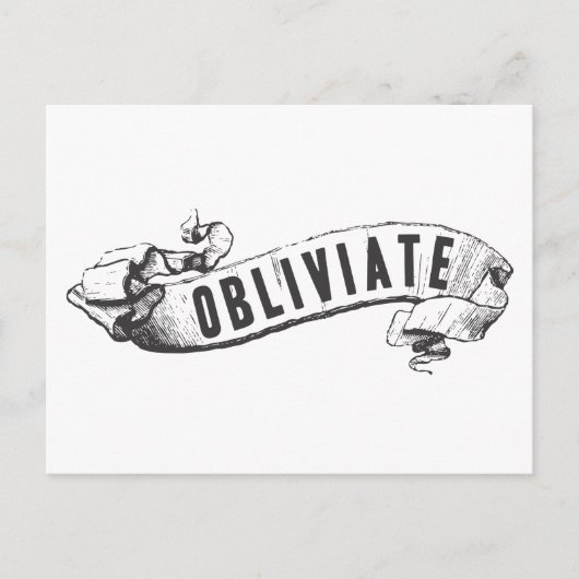 Harry Potter Zauber | Obliviate Postkarte (Vorderseite)