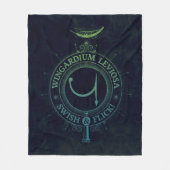 Harry-Potter-Zauber | Wingardium Leviosa Grafik Fleecedecke (Vorderseite)