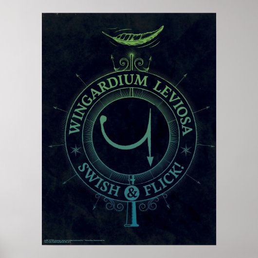 Harry-Potter-Zauber | Wingardium Leviosa Grafik Poster (Vorne)