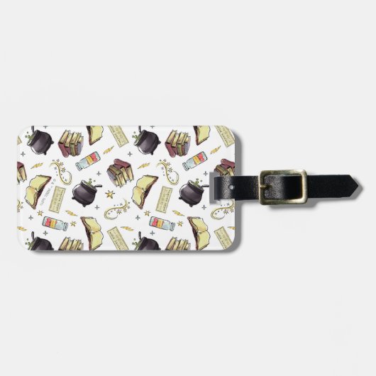 HARRY POTTER™ Zaubers- und Buchmuster Gepäckanhänger (Vorderseite horizontal)