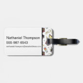 HARRY POTTER™ Zaubers- und Buchmuster Gepäckanhänger (Rückseite horizontal)