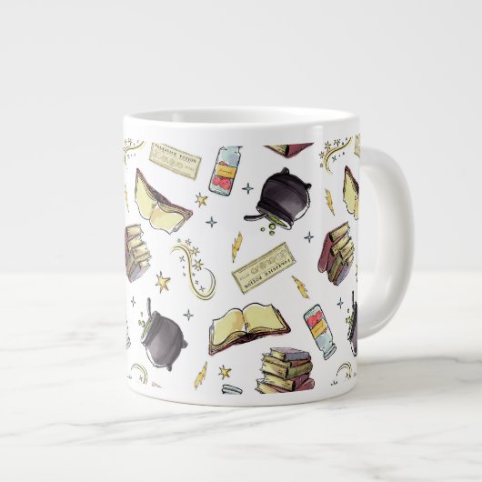 HARRY POTTER™ Zaubers- und Buchmuster Jumbo-Tasse (Vorderseite Rechts)