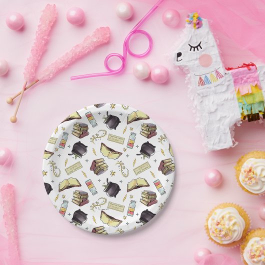 HARRY POTTER™ Zaubers- und Buchmuster Pappteller (Party)