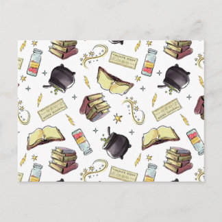 HARRY POTTER™ Zaubers- und Buchmuster Postkarte