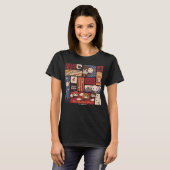 Harry- PotterCartoon-Szenen-Muster T-Shirt (Vorne ganz)