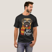 Harry Pugger Funny Mops Owner Wizard Lover T-Shirt (Vorne ganz)