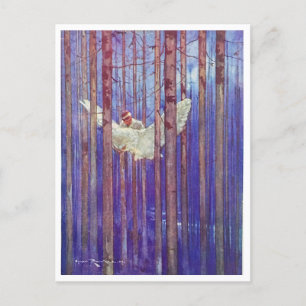 Harry Rountree Child Riding White Bird Postcard Postkarte