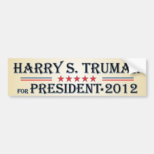 Harry S. Truman 2012 Autoaufkleber (Vorne)