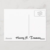 Harry S. Truman 33 Postkarte (Rückseite)
