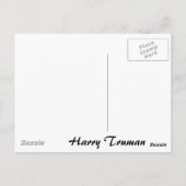 Harry S. Truman 33. Präsident Postkarte (Rückseite)