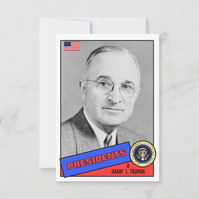 Harry S. Truman Baseball Card (Vorderseite)