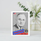Harry S. Truman Baseball Card Postkarte (Stehend Vorderseite)