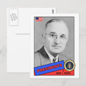 Harry S. Truman Baseball Card Postkarte (Vorne/Hinten)