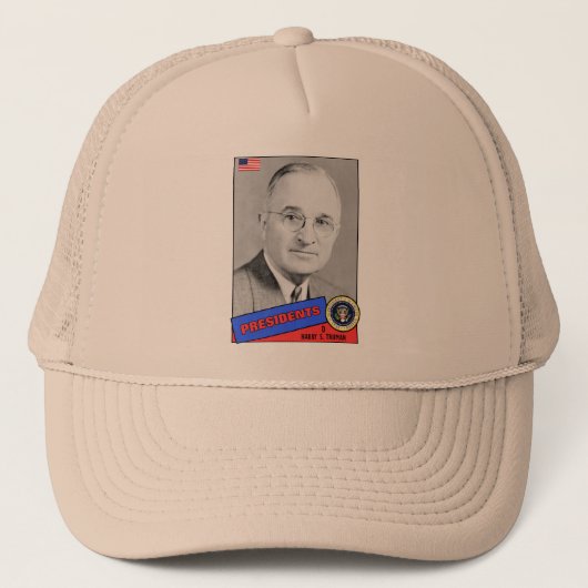 Harry S. Truman Baseball Card Truckerkappe (Vorderseite)