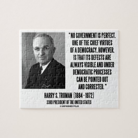 Harry S. Truman keine Regierung ist perfekte Puzzle (Horizontal)