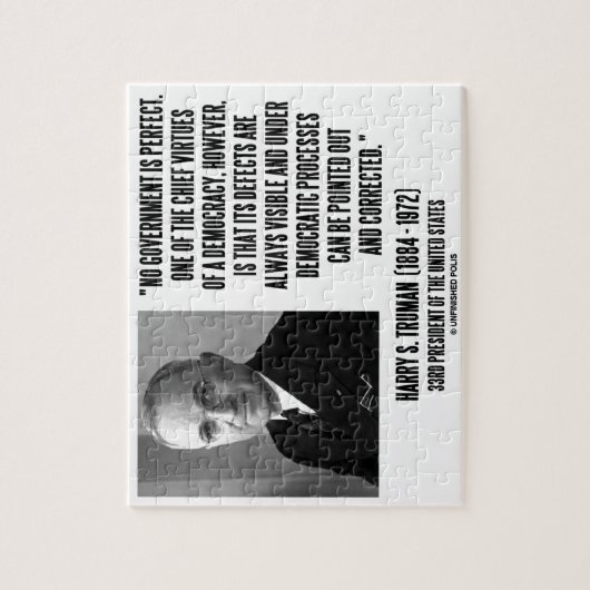 Harry S. Truman keine Regierung ist perfekte Puzzle (Vertikal)