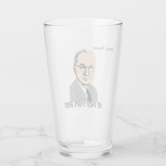Harry S Truman - The Buck Stops Here! Glas (Rückseite)