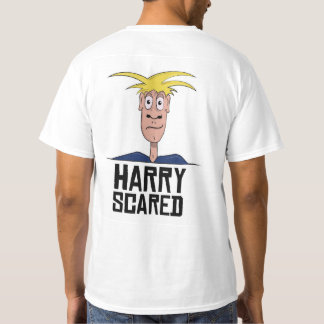 Harry Scared White Mens T - Shirt